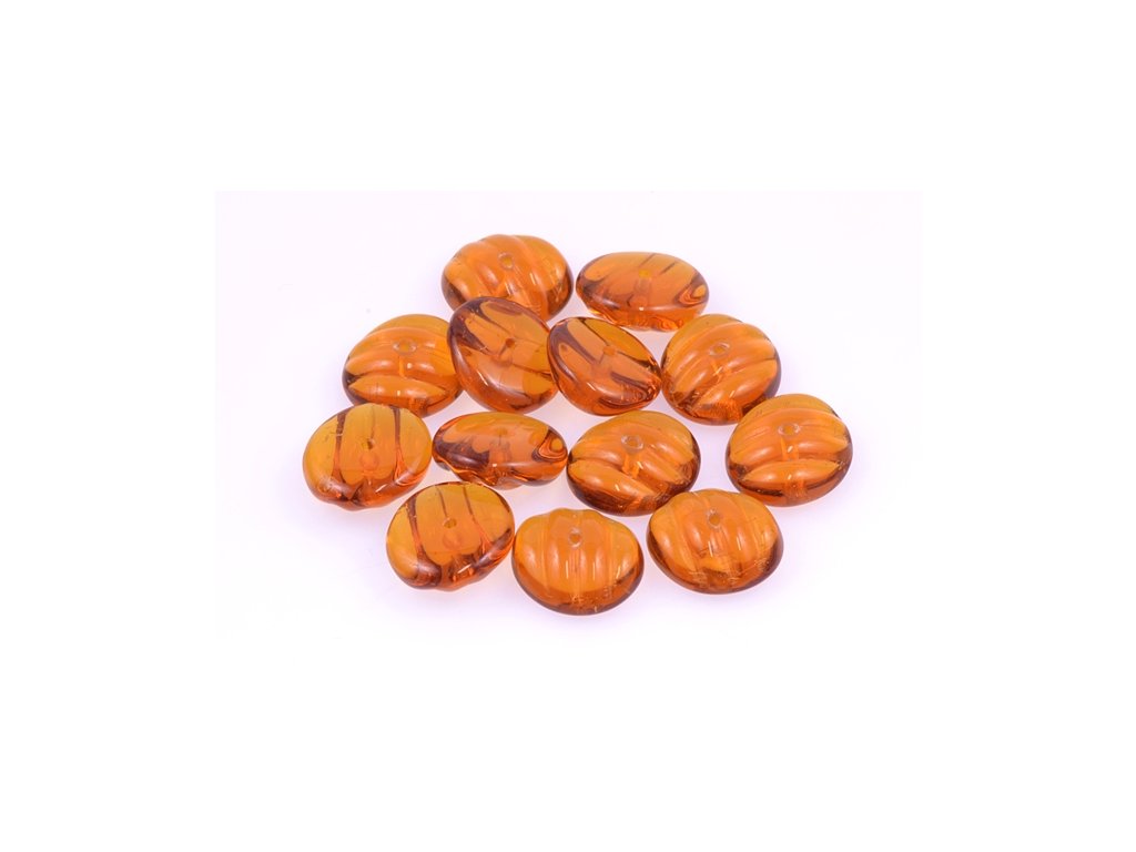 Semi Round Pressed Beads 10080 Glass Czech Republic
