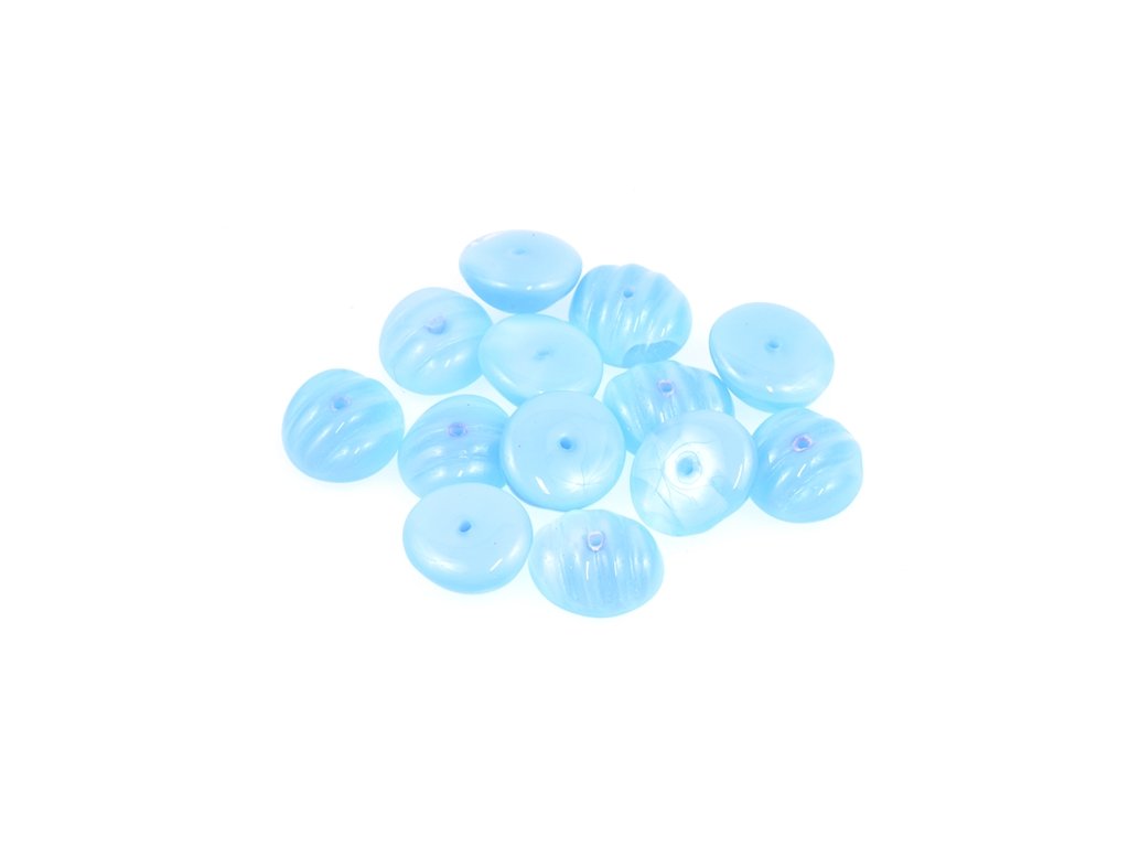 Semi Round Pressed Beads 66010 Glass Czech Republic