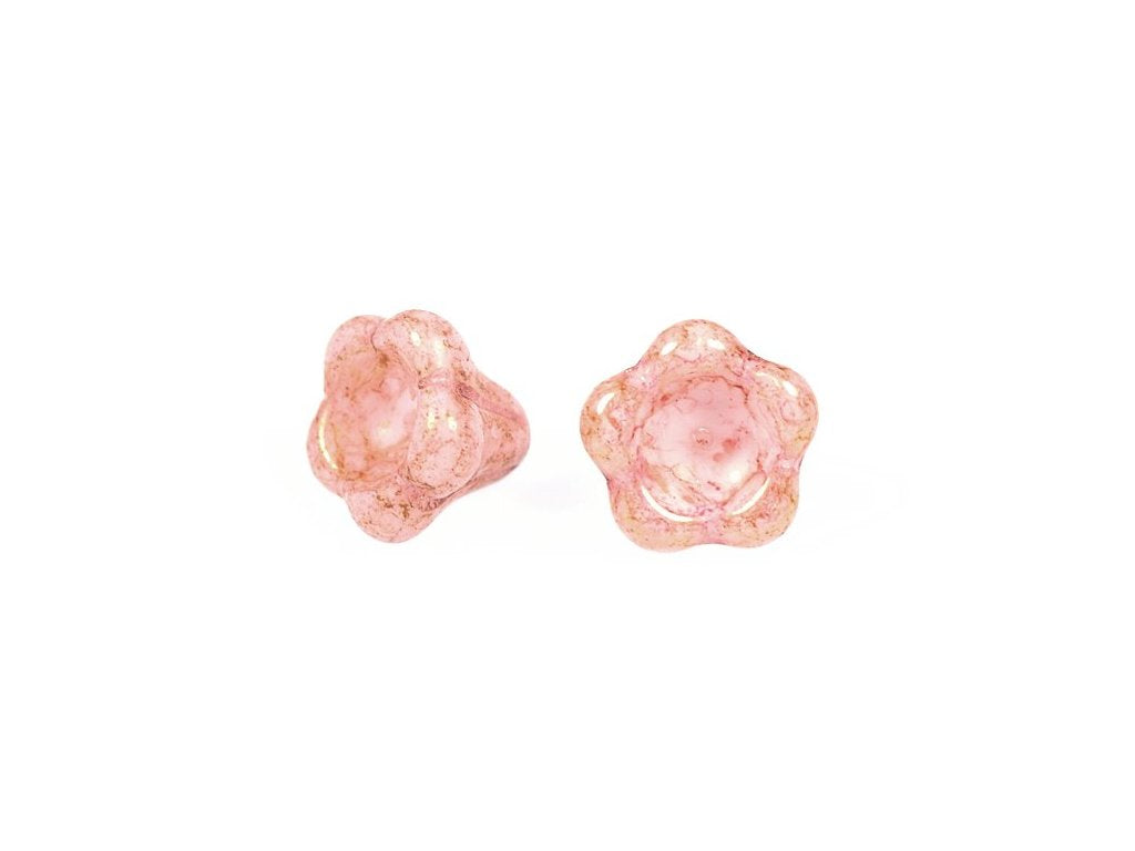 Flower Bell Beads 03000/14495 Glass Czech Republic