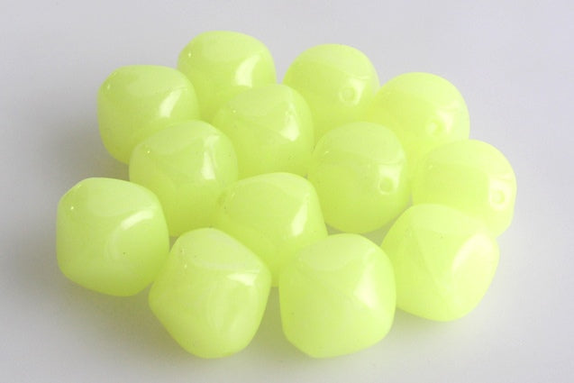 Pressed Beads 17 mm, Chalk White 10001 (3000-10001), Bohemia Crystal Glass, Czechia 11100273