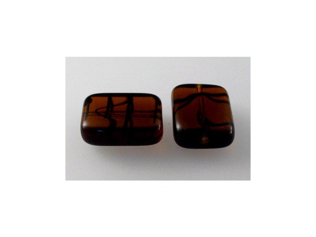 Flat Rectangle Beads 18016 Glass Czech Republic
