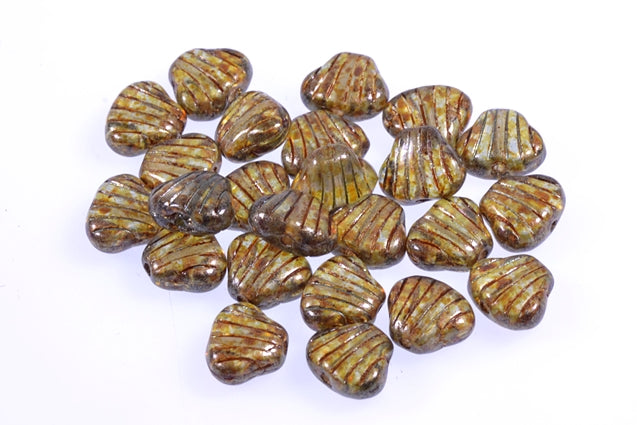 Flat Shell Beads 8 x 7 mm, Crystal 65306 (30-65306), Bohemia Crystal Glass, Czechia 11101305