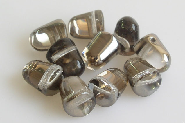 Gumdrop Beads 8 x 10 mm, Crystal Chrom (30-27401), Bohemia Crystal Glass, Czechia 11101333