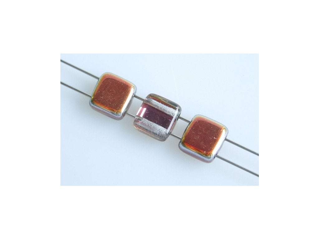 Tile 2-hole Square Beads 00030/27104 Glass Czech Republic