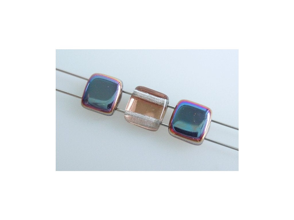 Tile 2-hole Square Beads 00030/29501 Glass Czech Republic