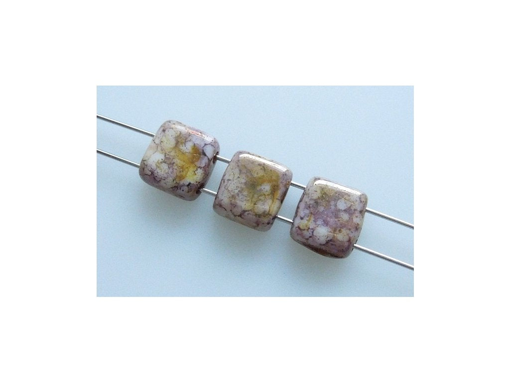 Tile 2-hole Square Beads 03000/15695 Glass Czech Republic