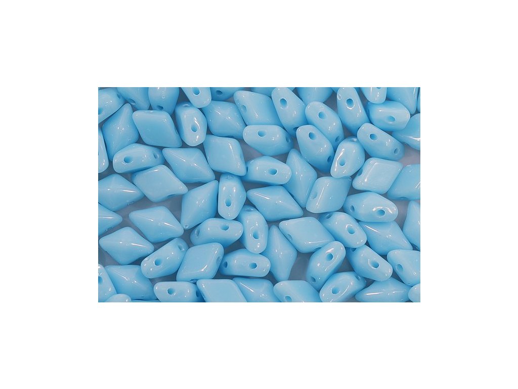 DiamonDuo 2-hole Beads Rhombus Gemduo Blue Glass Czech Republic