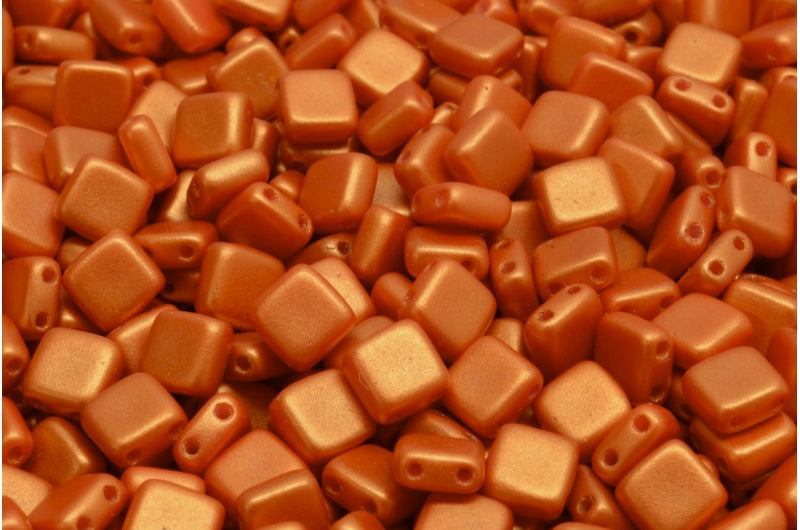 2 孔砖珠,白色 24102 (02010-24102),玻璃,捷克共和国