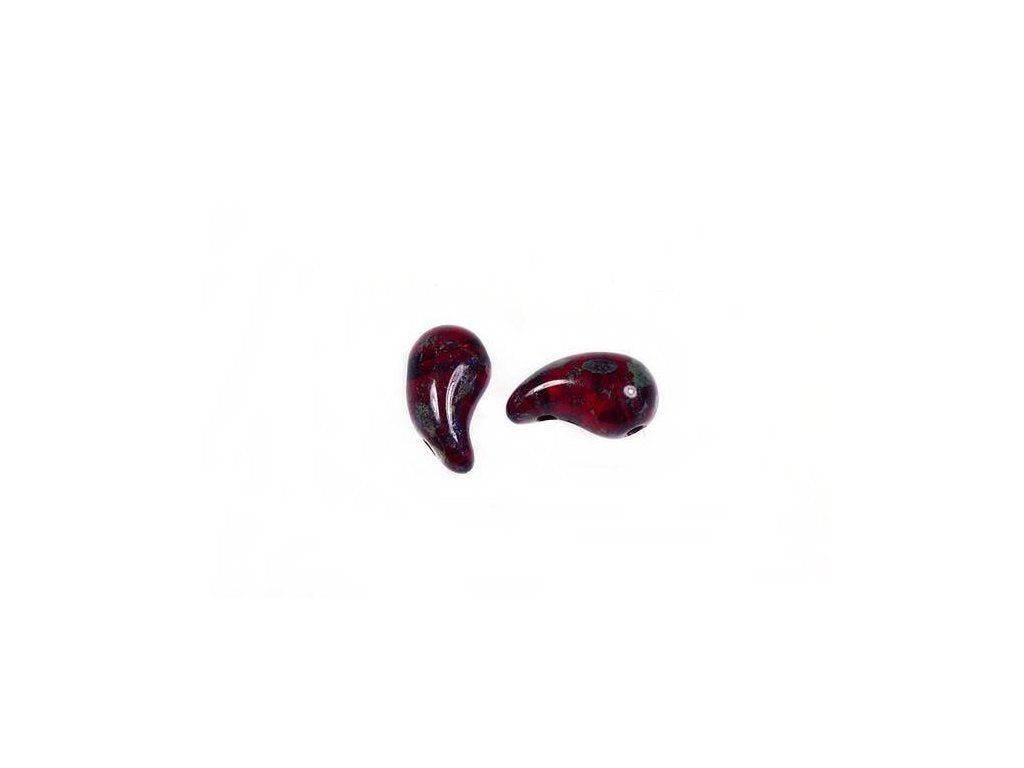 ZoliDuo 2-hole Comma Beads Right 90080/86800 Glass Czech Republic