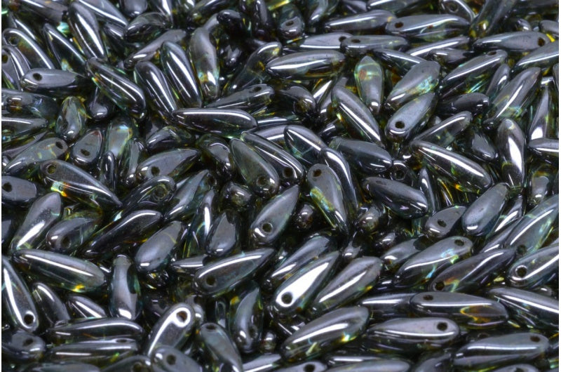 ダガービーズ、クリスタルステイン、ラスターブルー(00030-65431)、ガラス、チェコ共和国