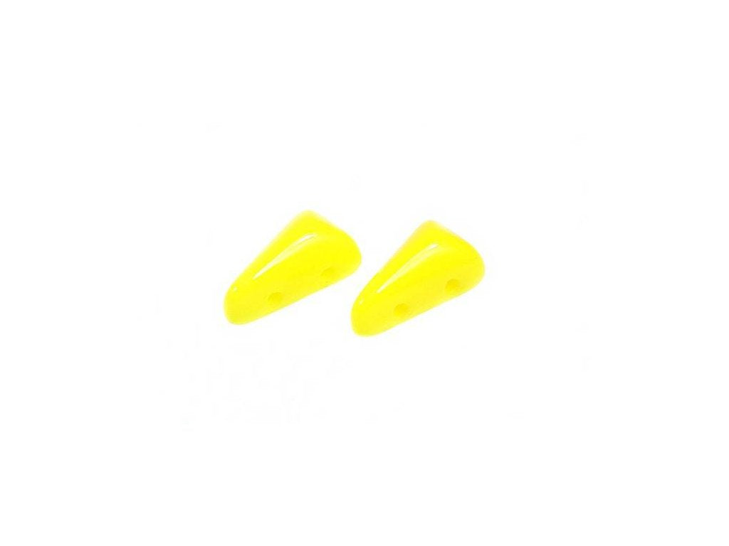Vexolo 2-hole Triangle Beads Yellow Glass Czech Republic