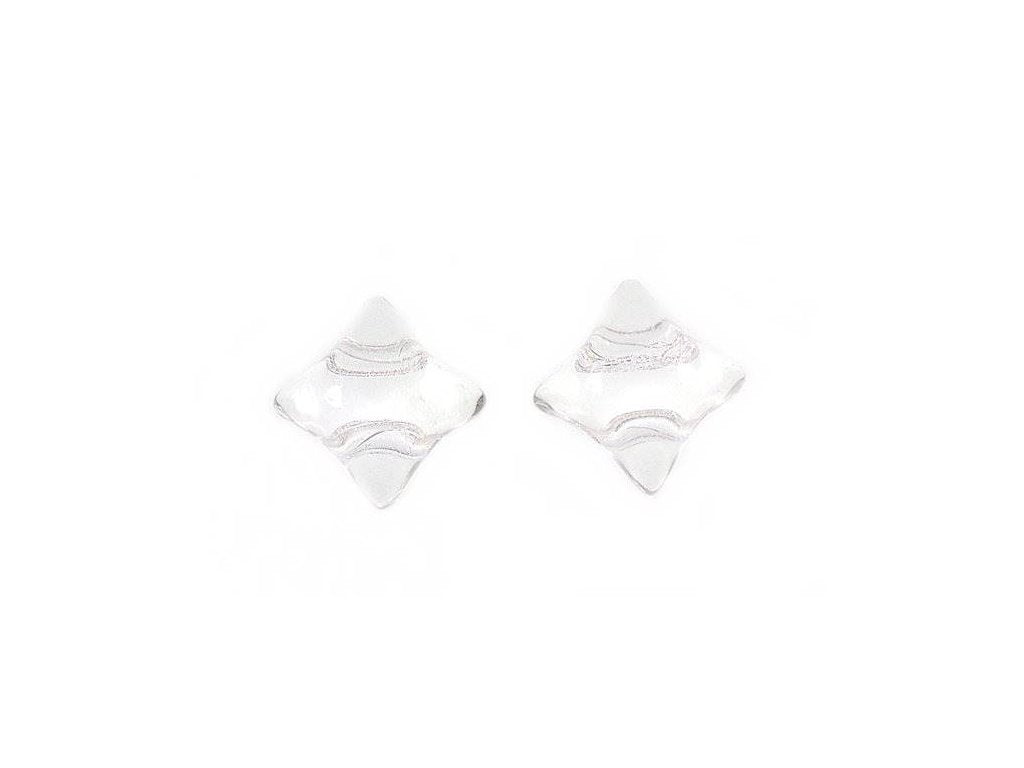 WibeDuo 2-hole Beads Star Cross Crystal Glass Czech Republic