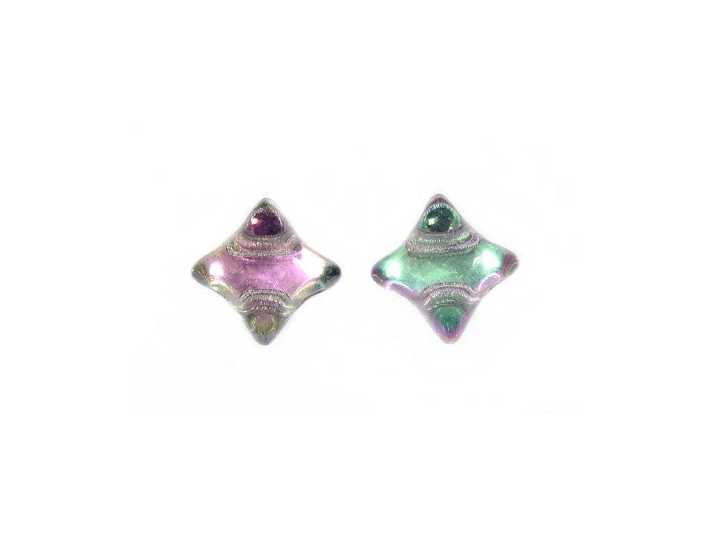 WibeDuo 2-hole Beads Star Cross 00030/55001 Glass Czech Republic