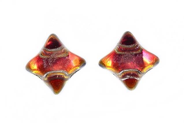 WibeDuo 2-hole Beads Star Cross 8 x 8 mm, Crystal 55003 (30-55003), Bohemia Crystal Glass, Czechia 11109036