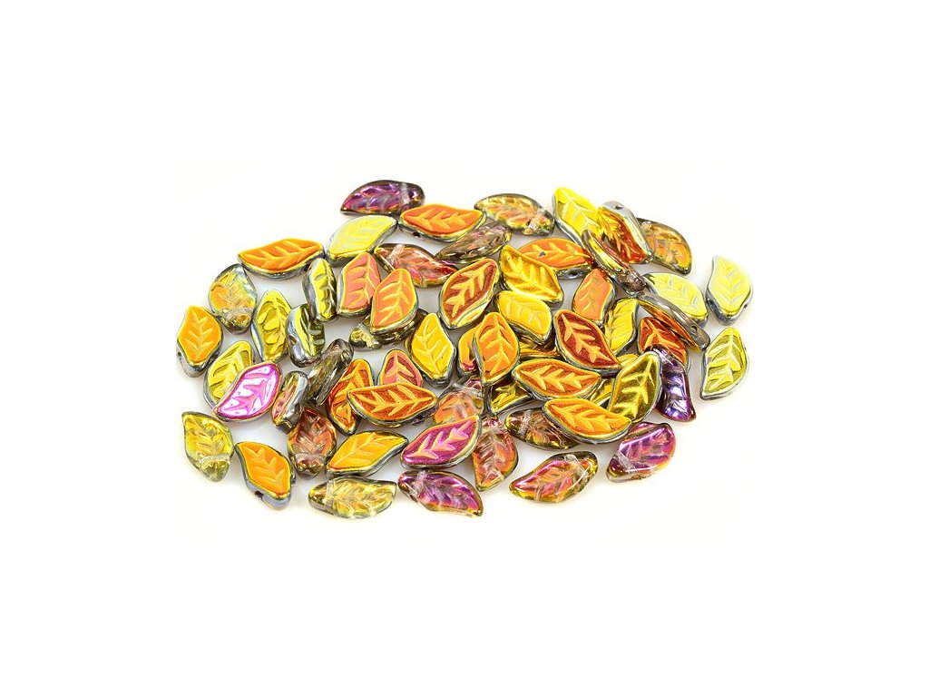 Leaf Beads 00030/28001 Glass Czech Republic