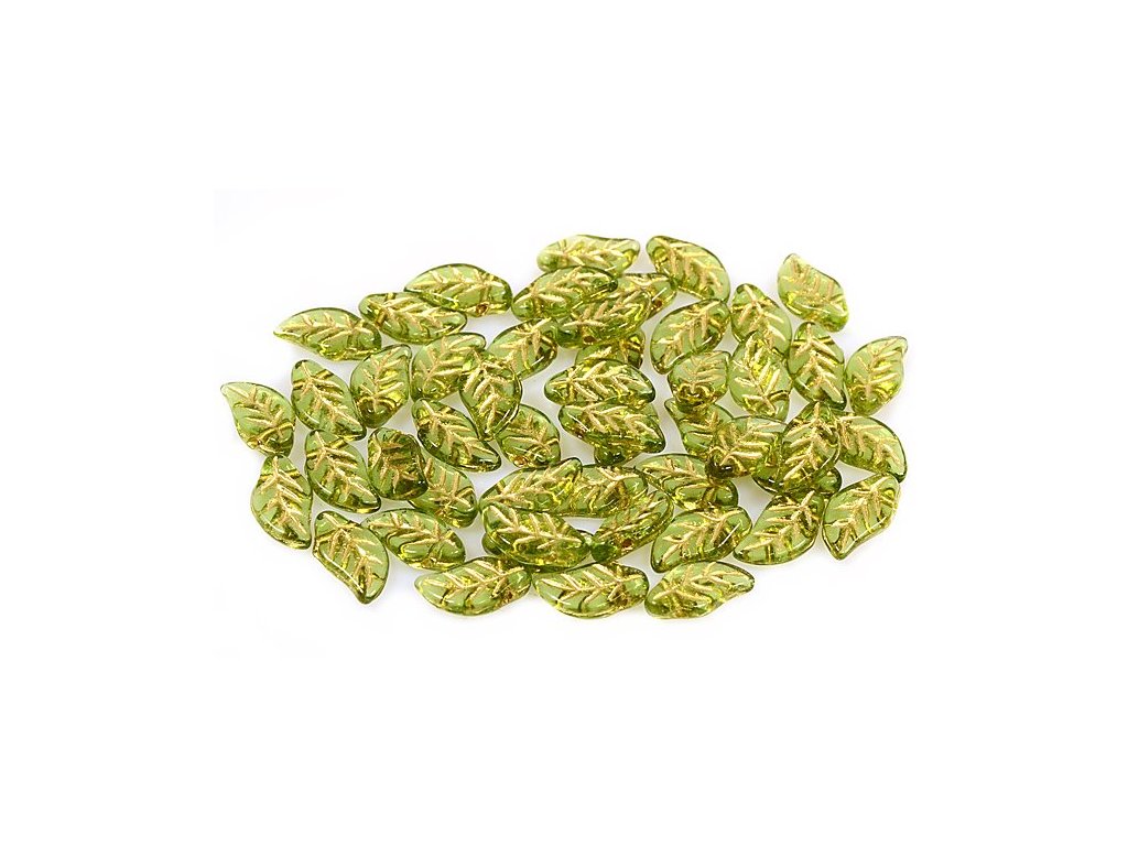 Leaf Beads 50230/54202 Glass Czech Republic