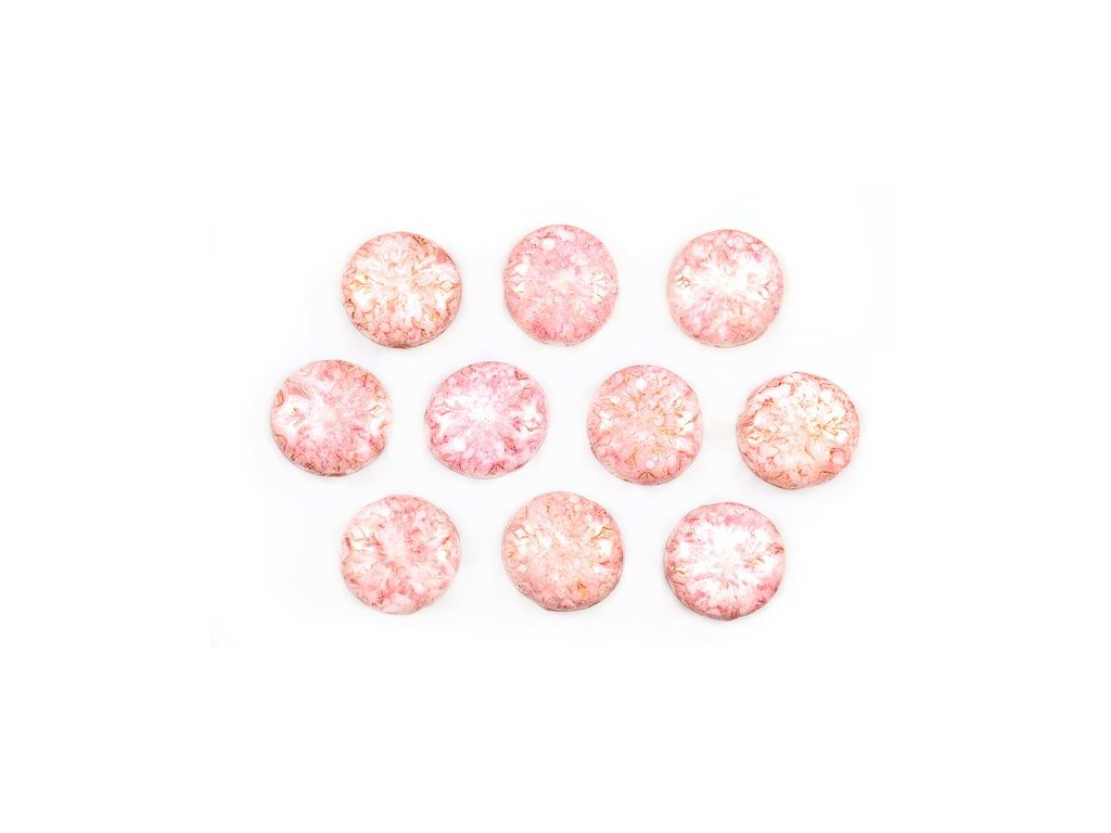 Snowflake Beads 03000/15495 Glass Czech Republic