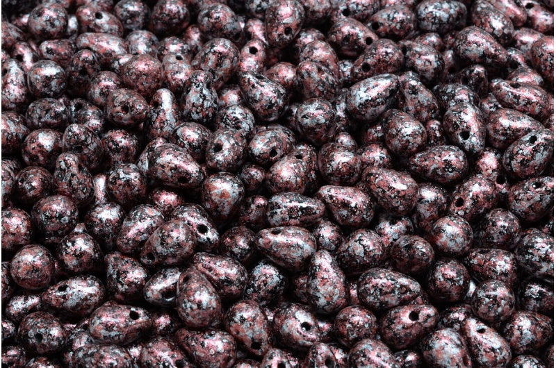 ドロップビーズ、ブラック 45705 (23980-45705)、ガラス、チェコ共和国