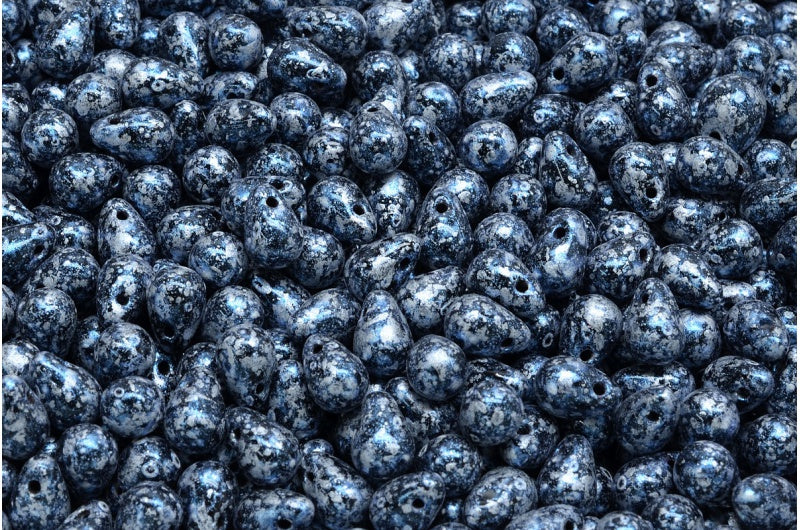 ドロップビーズ、ブラック 45706 (23980-45706)、ガラス、チェコ共和国