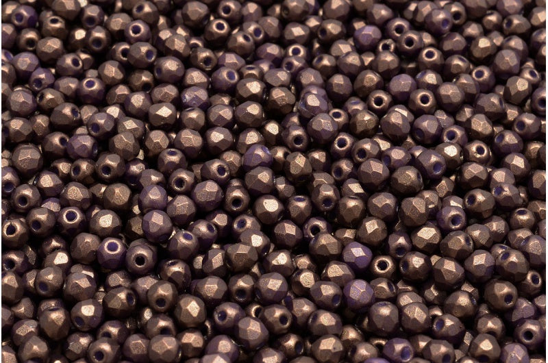 ファセット加工ビーズ ラウンド ホワイト 24107 (02010-24107)、ボヘミアクリスタルガラス、チェコ共和国