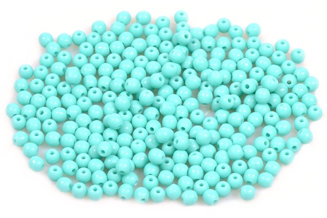Round Pressed Beads 3 mm, Turquise (63120), Bohemia Crystal Glass, Czechia 11119001