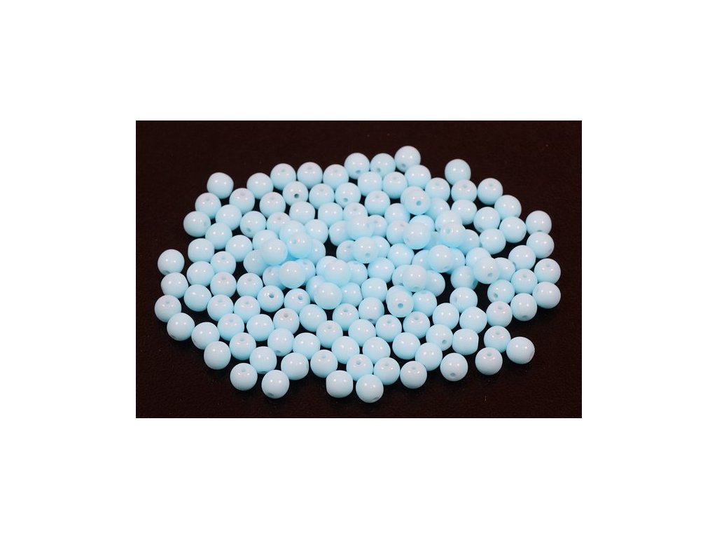 Round Pressed Beads Blue Glass Czech Republic