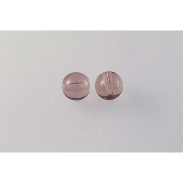 Round Pressed Beads 6 mm, Transparent Light Amethyst (20020), Bohemia Crystal Glass, Czechia 11119001