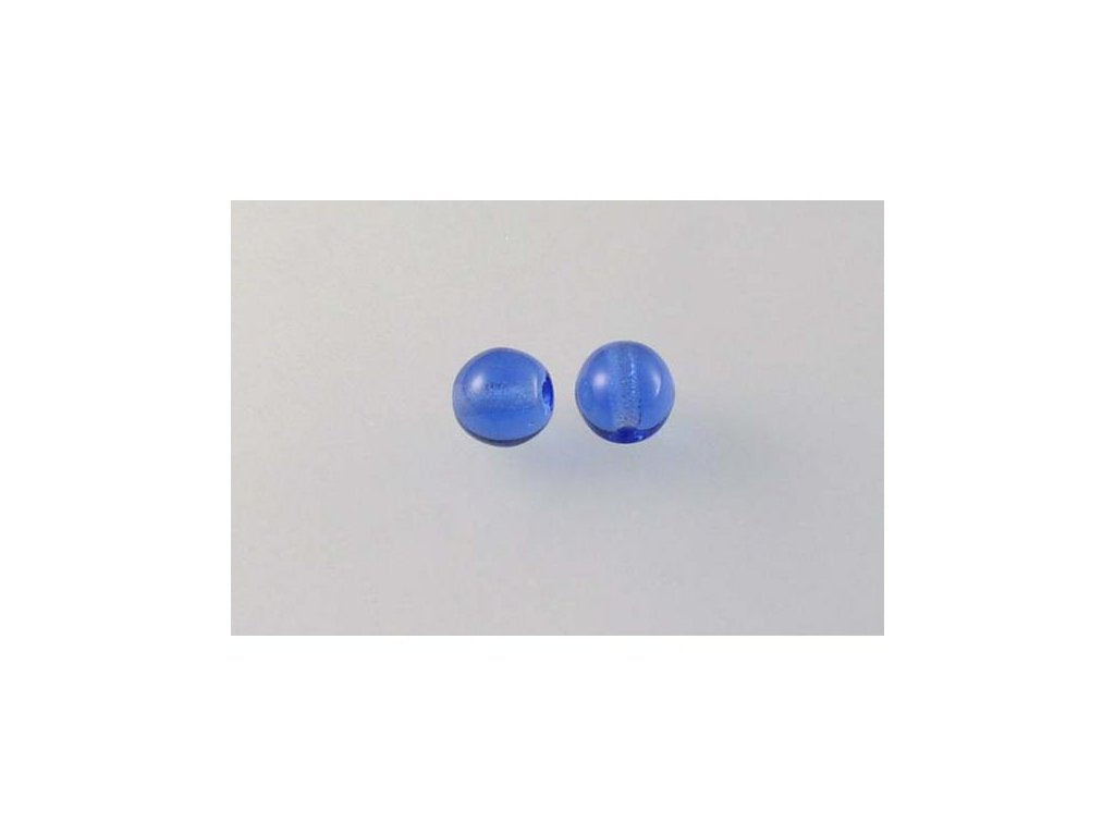 Round Pressed Beads Cobalt Glass Czech Republic