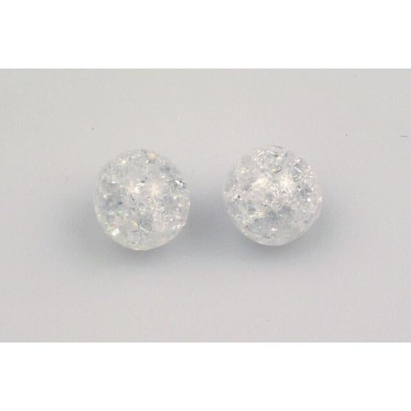Round Pressed Beads 8 mm, Crystal Cracked (30-85500), Bohemia Crystal Glass, Czechia 11119001