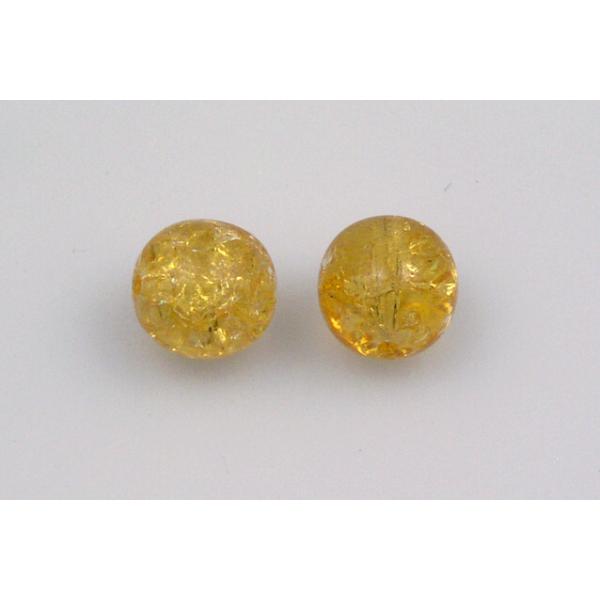 Round Pressed Beads 8 mm, Transparent Orange Cracked (10040-85500), Bohemia Crystal Glass, Czechia 11119001