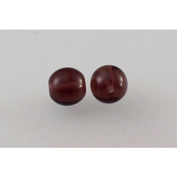 Round Pressed Beads 8 mm, Amethyst (20060), Bohemia Crystal Glass, Czechia 11119001