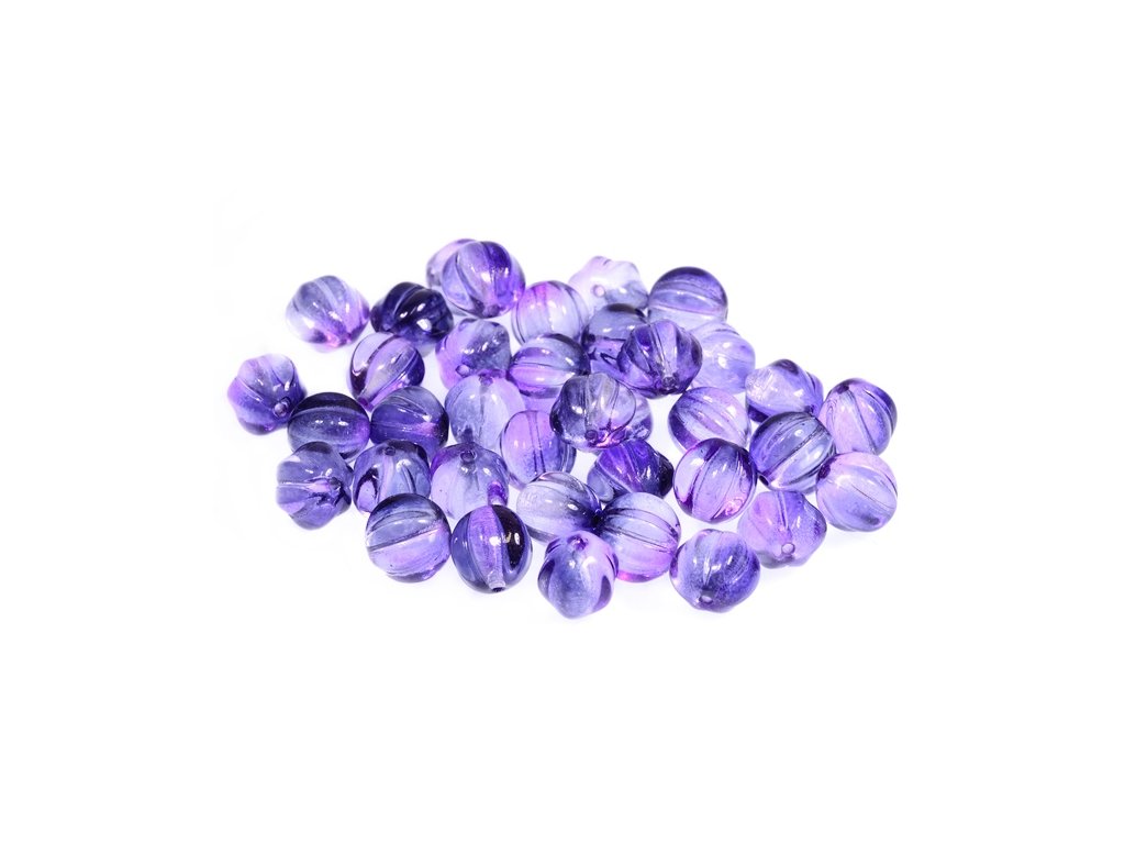 Melon Round Beads 00030/48022 Glass Czech Republic