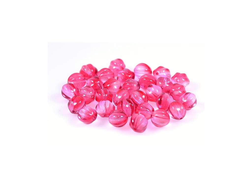 Melon Round Beads 00030/48099 Glass Czech Republic
