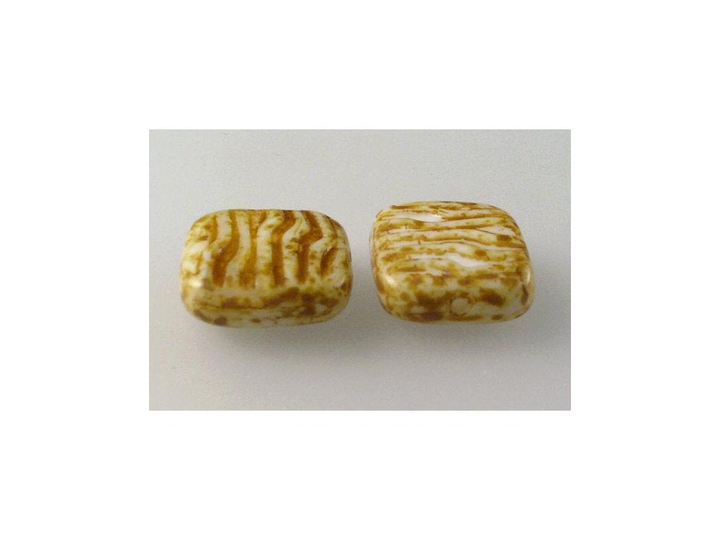 Pressed Beads Semi Square 03000/86800 Glass Czech Republic