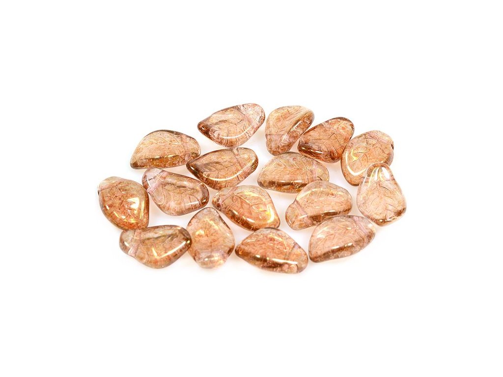 Pressed Beads Leaf 00030/14495 Glass Czech Republic