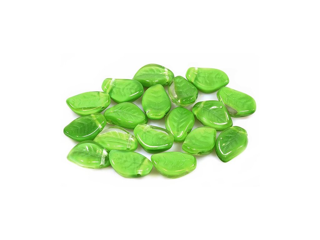 Pressed Beads Leaf 56000 Glass Czech Republic