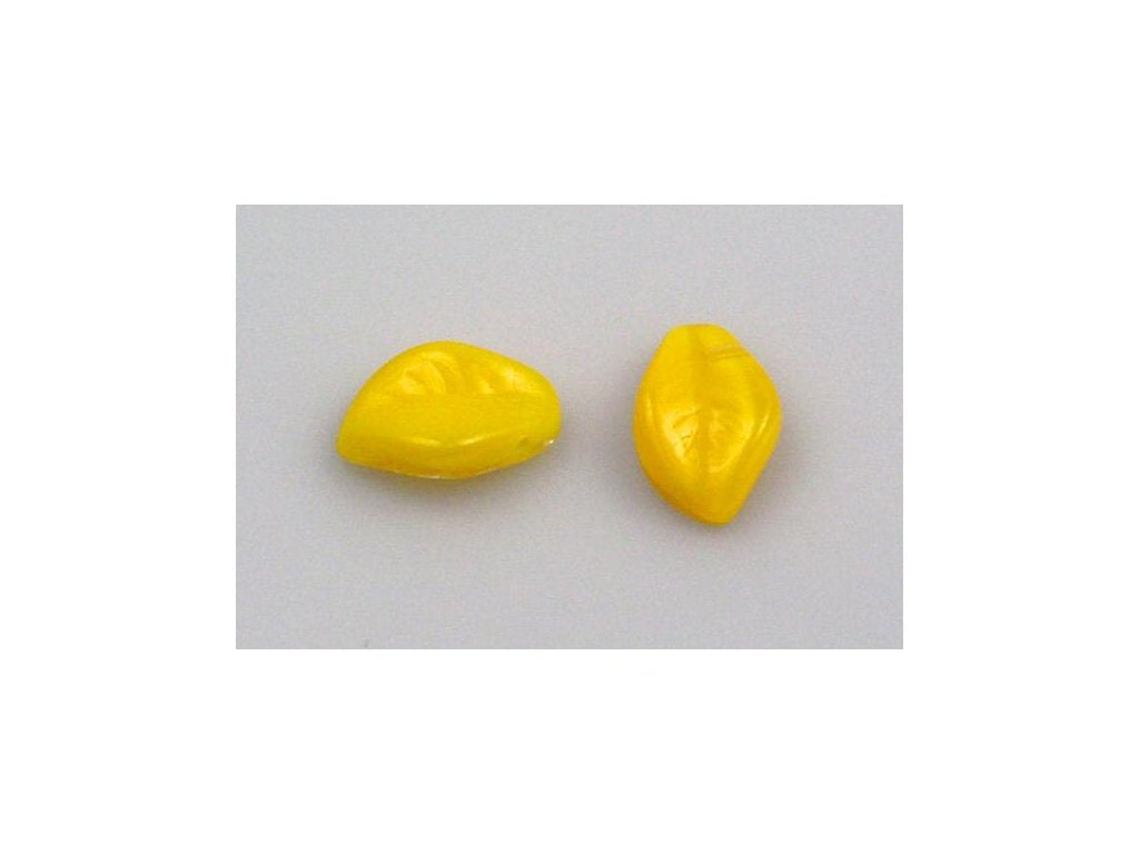 Pressed Beads Leaf 86040 Glass Czech Republic
