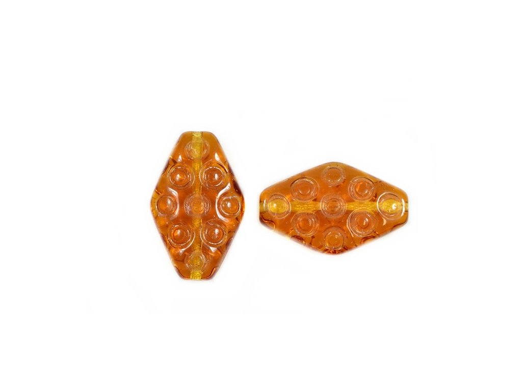 Pressed Beads Ornamental Rhombus 10080 Glass Czech Republic