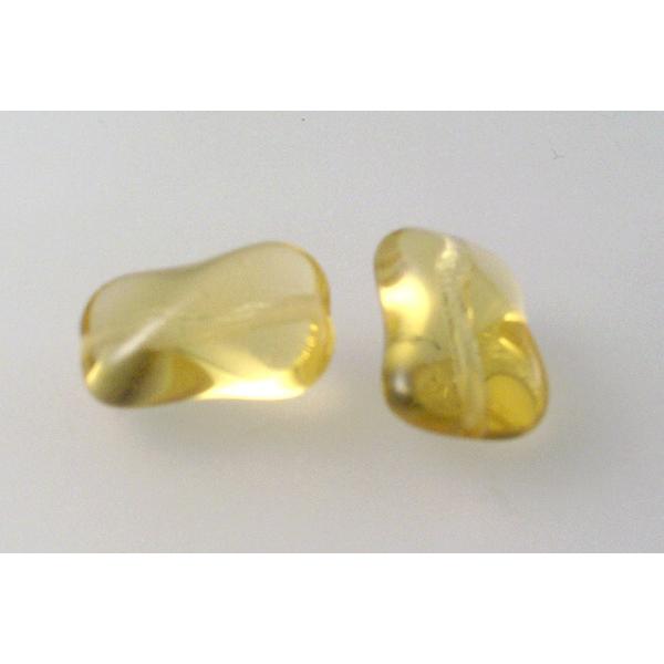 Pressed Beads Twisted Rectangle 15 x 10 mm, color: 10020, Bohemia Crystal Glass, Czechia 11130370