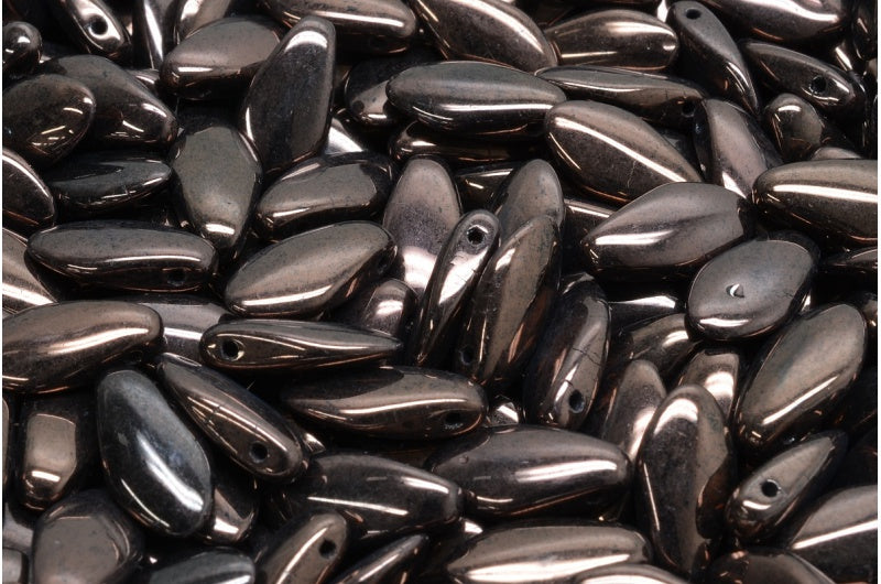 匕首珠,黑紫色 (23980-15726),玻璃,捷克共和国