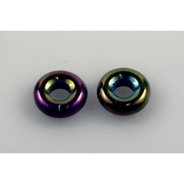 Demi Round O-bead Circular Spacer Beads 10 mm, Black 21455 (23980-21455), Bohemia Crystal Glass, Czechia 11144003