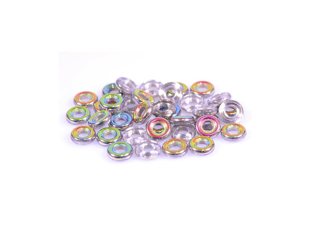 Demi Round O-bead Circular Spacer Beads 00030/28101 Glass Czech Republic