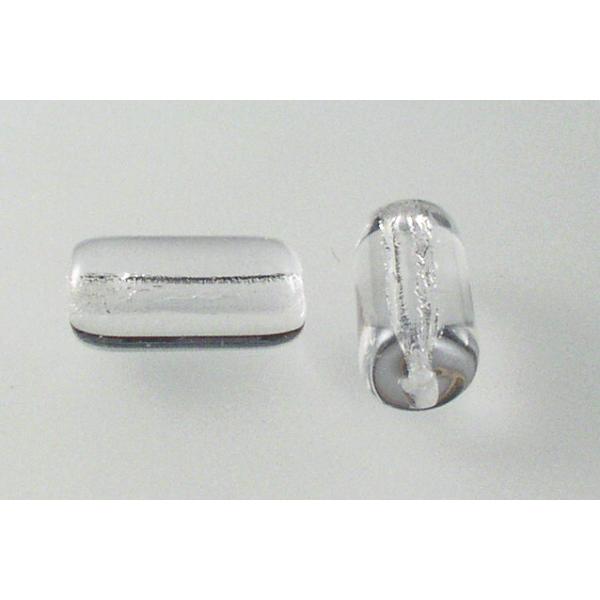 Pressed Beads Tube 14 x 7 14 x 7 mm, Crystal (30), Bohemia Crystal Glass, Czechia 11149002