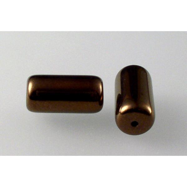 Pressed Beads Tube 14 x 7 14 x 7 mm, Black Bronze (23980-14415), Bohemia Crystal Glass, Czechia 11149002