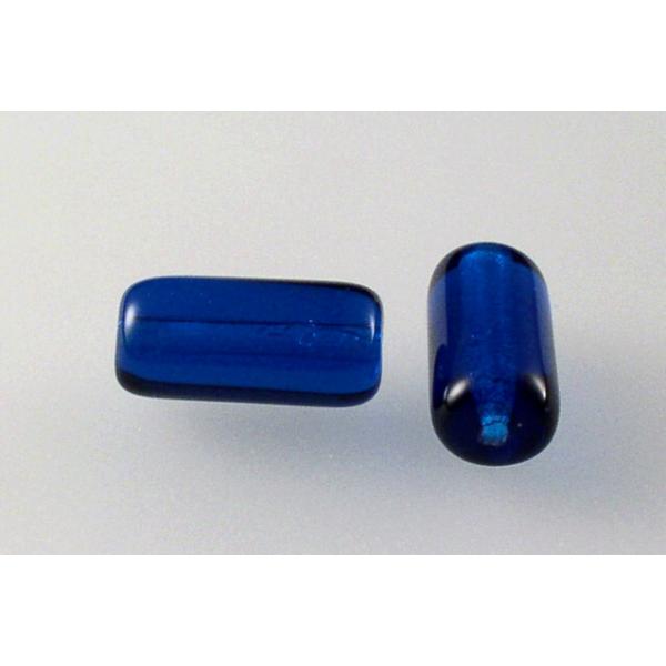 Pressed Beads Tube 14 x 7 14 x 7 mm, Transparent Aqua (60080), Bohemia Crystal Glass, Czechia 11149002