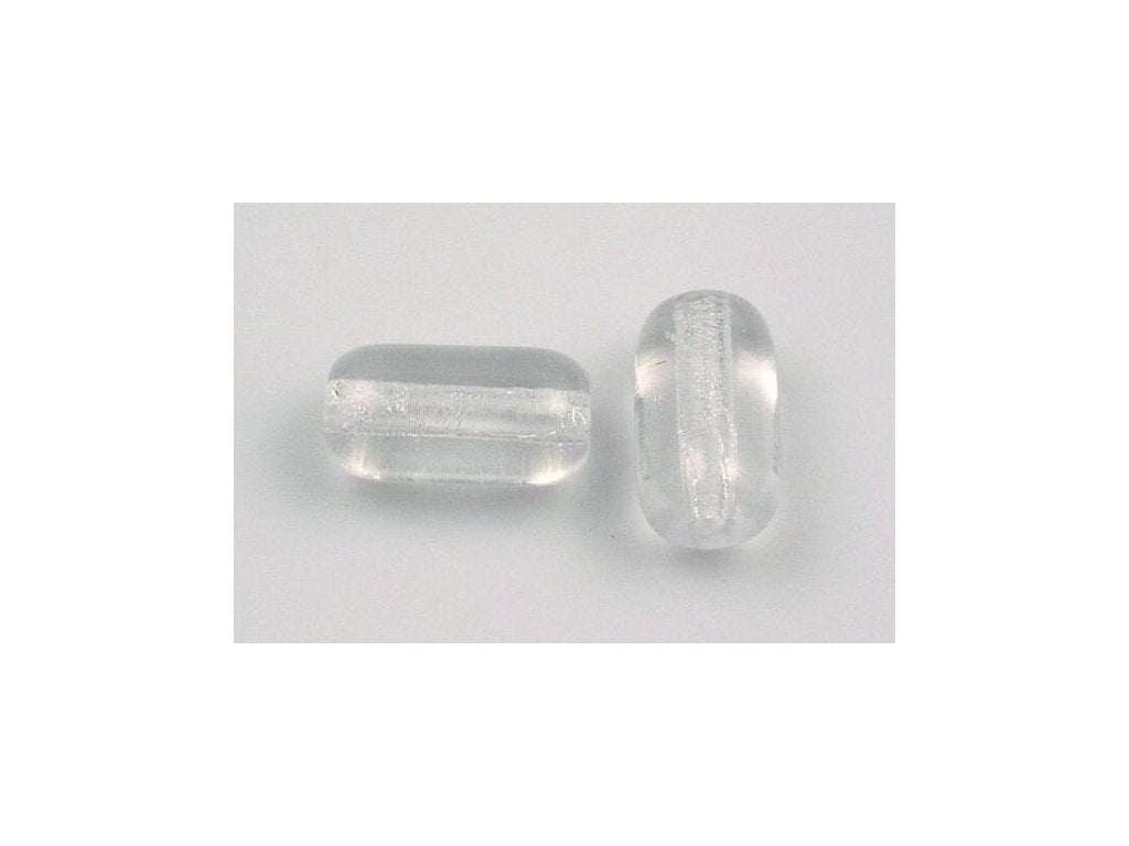 Pressed Beads Tube Crystal Glass Czech Republic