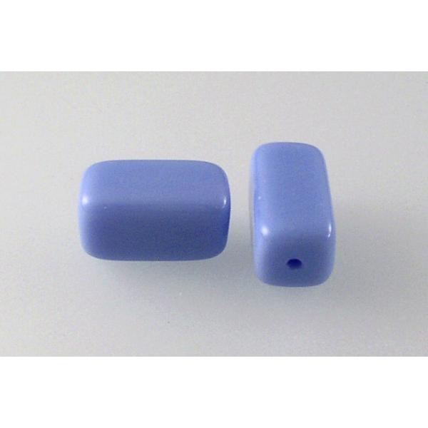 Pressed Beads Square Rectangle 14 x 9 mm, Opaque Blue (33030), Bohemia Crystal Glass, Czechia 11149009
