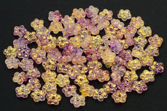 Pressed Beads Flower 5 mm, 48016 56982 (48016-56982), Bohemia Crystal Glass, Czechia 11149203