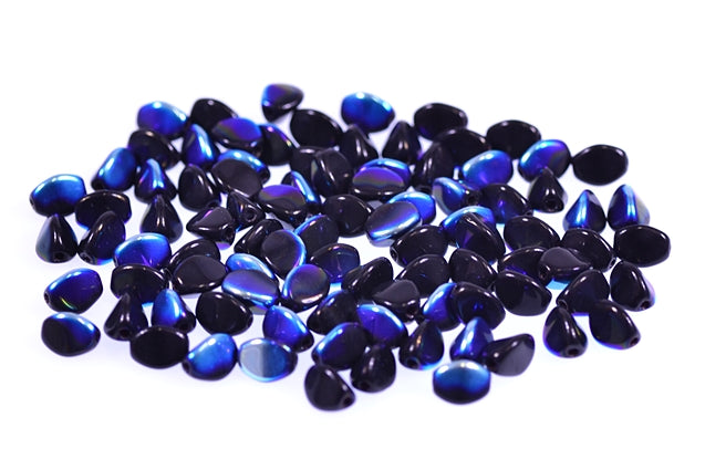 Pinch Pressed Beads 5 x 3 mm, Black Ab (23980-28701), Bohemia Crystal Glass, Czechia 11154805
