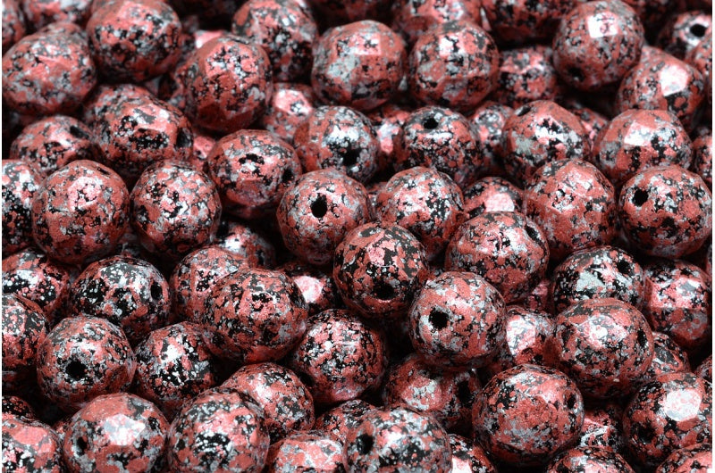 Fire Polished Faceted Beads Round, Black 45705 (23980-45705), Bohemia Crystal Glass, Czech Republic